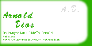 arnold dios business card